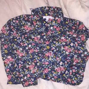 Floral button down shirt